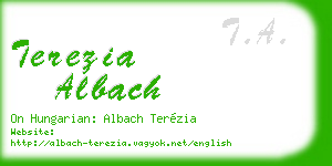 terezia albach business card